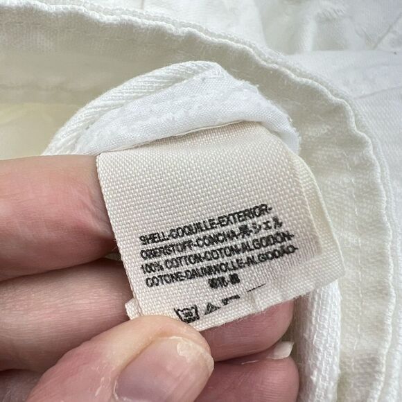 Free People White Tattered Tennis Jean Jacket Distressed Boxy Fit 100% Cotton XS - Picture 7 of 7